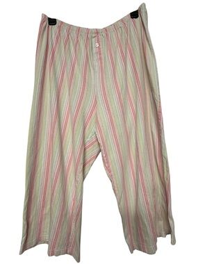 French Dressing Pajama Pants XL Striped Cotton Lounge Sleepwear Comfy